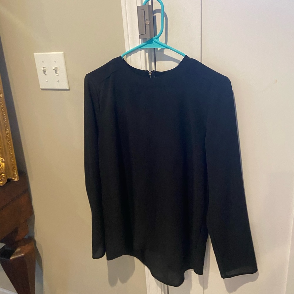 Long-Sleeved Black Blouse